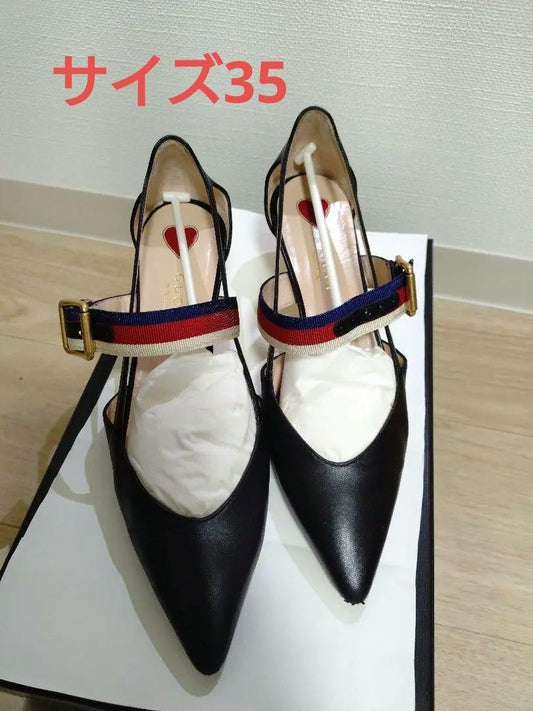 GUCCI Shoes Pumps Heel EU 35 US 5 Black Authentic