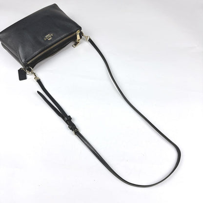 COACH Shoulder Bag Purse Leather Gray Authentic