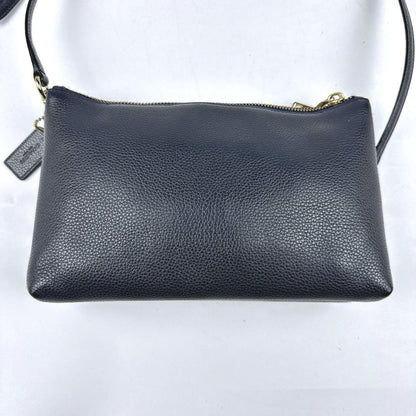 COACH Shoulder Bag Purse Leather Gray Authentic