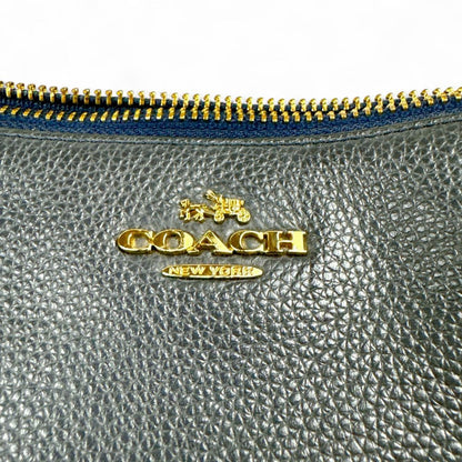 COACH Shoulder Bag Purse Leather Gray Authentic
