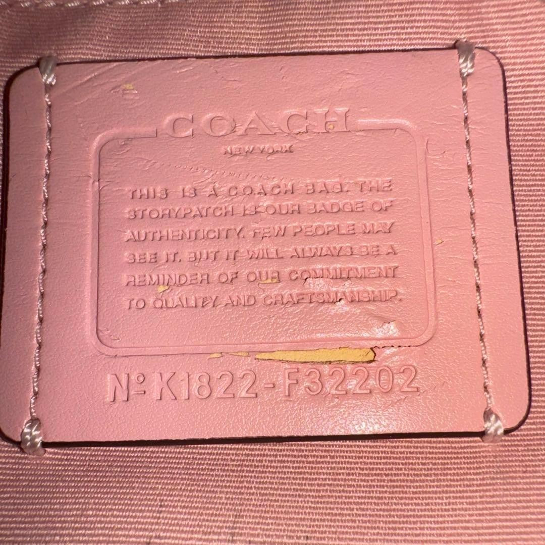 COACH Shoulder Bag Purse Mini Boston Bag 2way Leather Pink Authentic