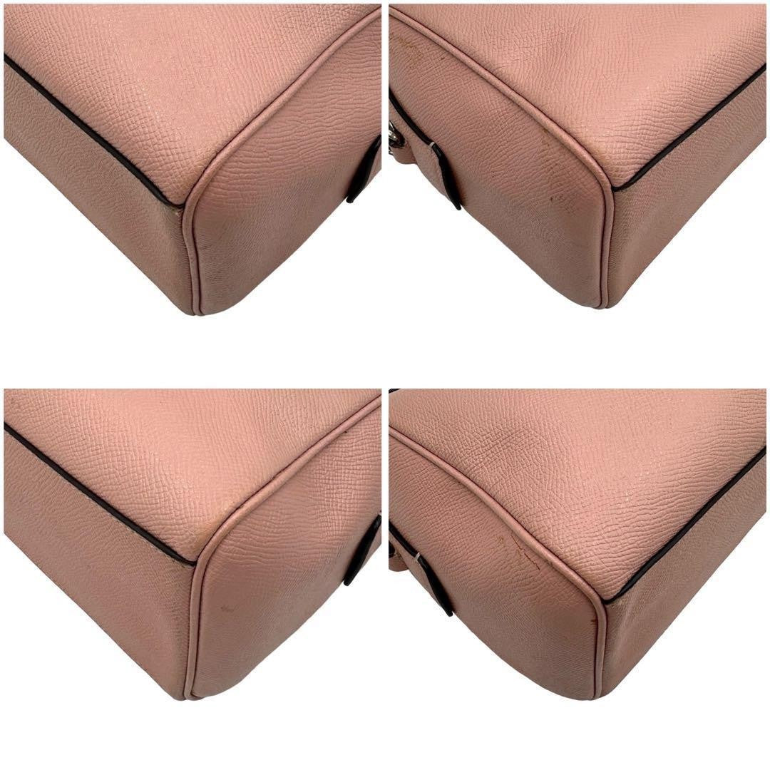 COACH Shoulder Bag Purse Mini Boston Bag 2way Leather Pink Authentic