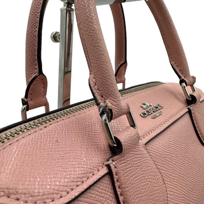 COACH Shoulder Bag Purse Mini Boston Bag 2way Leather Pink Authentic