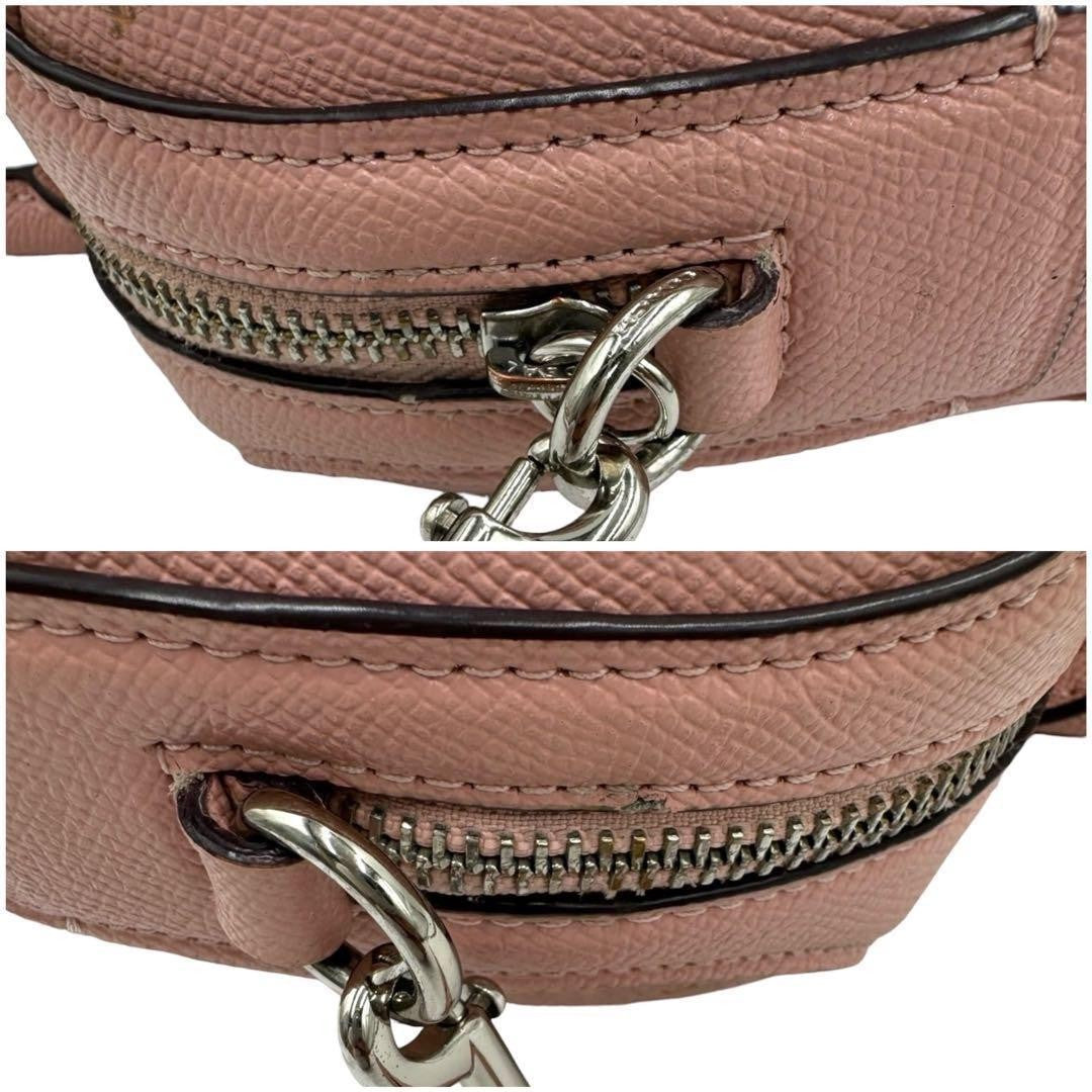 COACH Shoulder Bag Purse Mini Boston Bag 2way Leather Pink Authentic