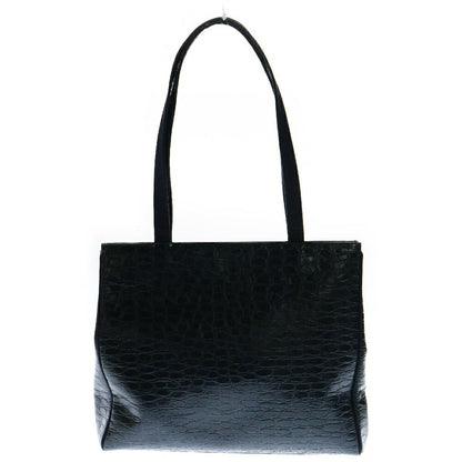 Salvatore Ferragamo Hand Bag Purse VARA RIBBON Black Leather Women's Authentic