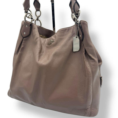 COACH Hand Bag Tote Purse Leather Brown Authentic