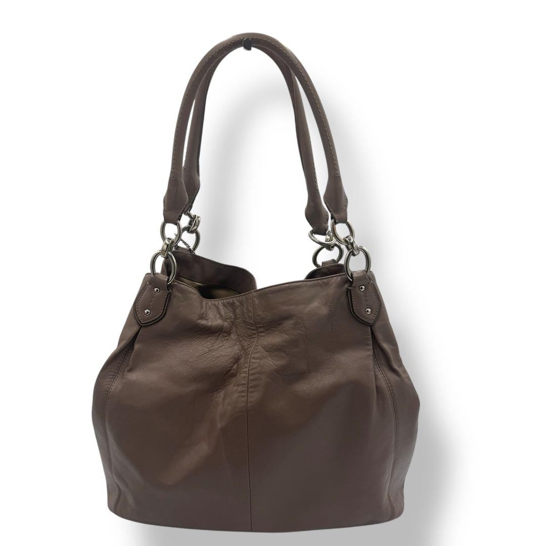 COACH Hand Bag Tote Purse Leather Brown Authentic