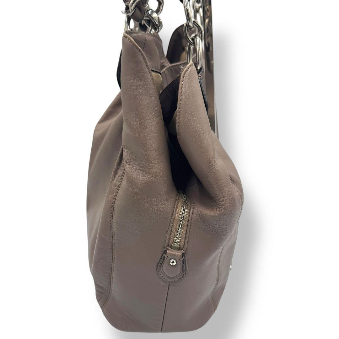 COACH Hand Bag Tote Purse Leather Brown Authentic