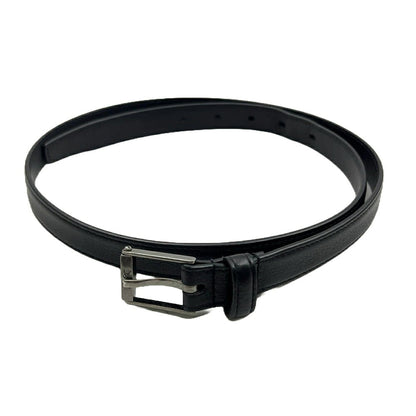 Saint Laurent Men's Belt YSL Cassandra Leather Black Authentic