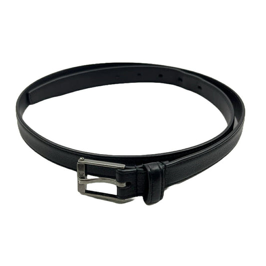 Saint Laurent Men's Belt YSL Cassandra Leather Black Authentic
