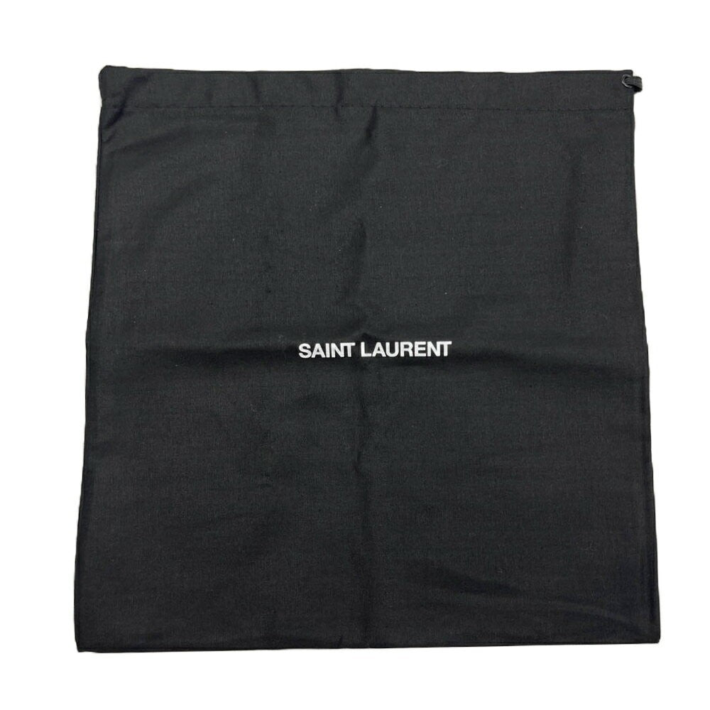 Saint Laurent Men's Belt YSL Cassandra Leather Black Authentic