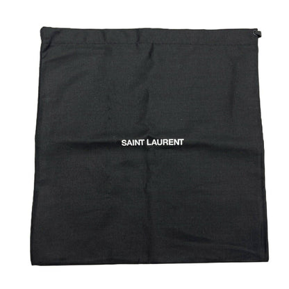 Saint Laurent Men's Belt YSL Cassandra Leather Black Authentic