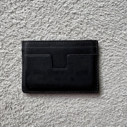 TOM FORD Card Case Holder Wallet Compact Purse Leather Black Authentic