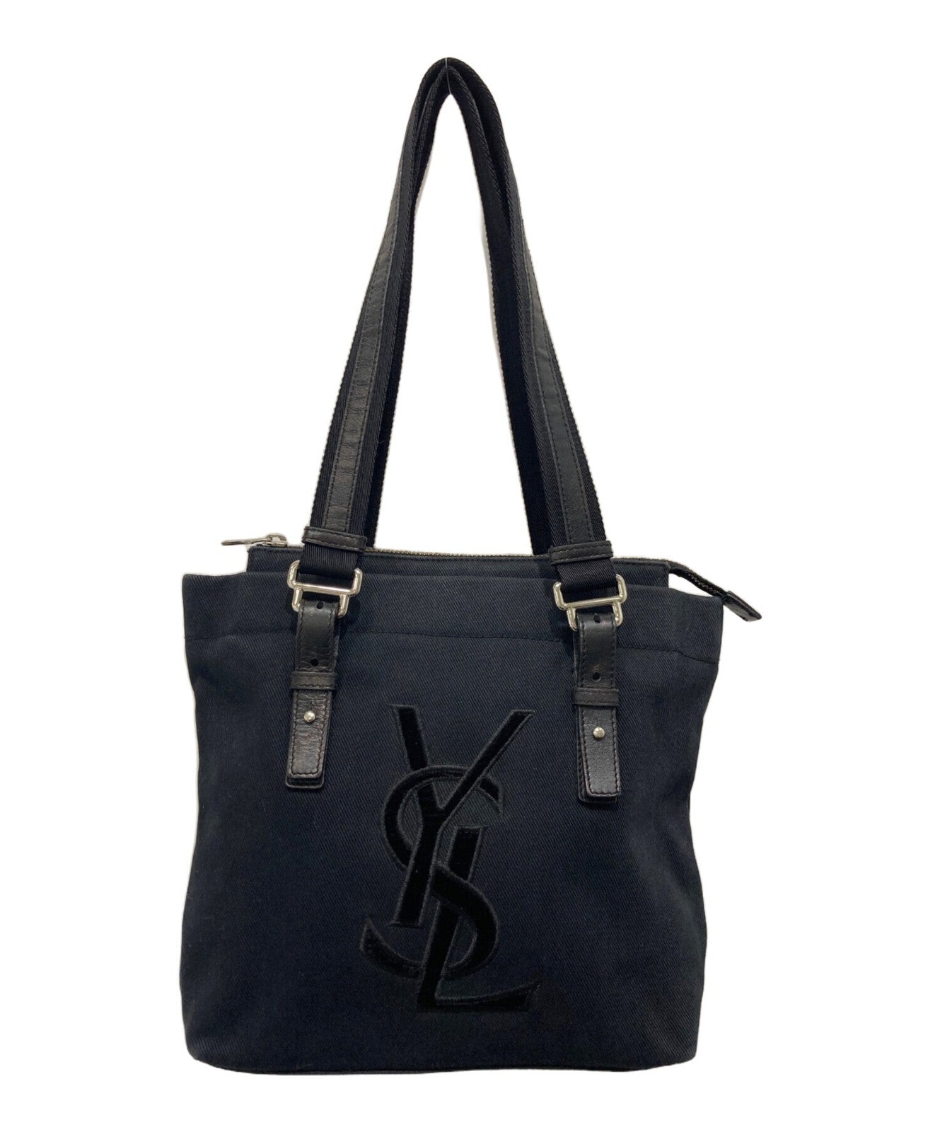 Saint Laurent Hand Bag Tote Purse YSL Cassandra Black Authentic