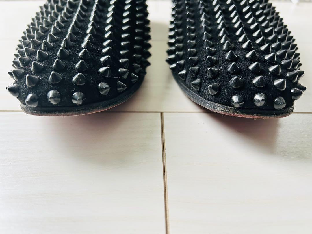 Christian Louboutin Slip-ons Shoes Sneakers Studs EU 41 US 8 Black Authentic