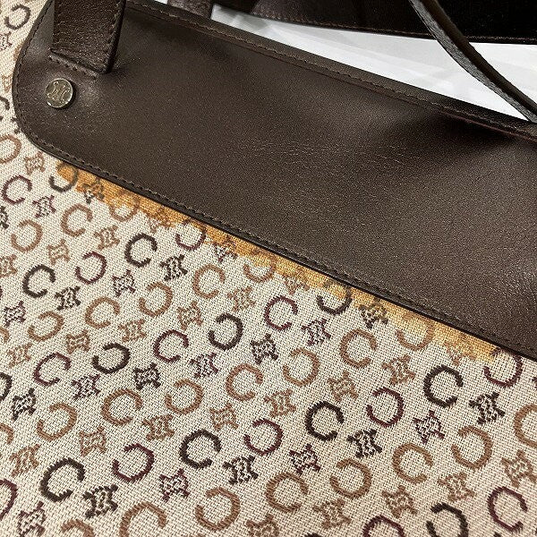 CELINE C Macadam Purse Bag Handbag tote bag shoulder bag Brown Authentic Used