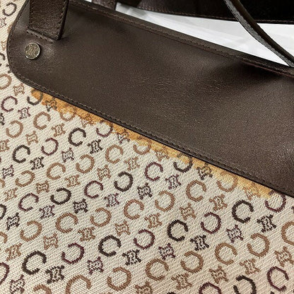 CELINE C Macadam Purse Bag Handbag tote bag shoulder bag Brown Authentic Used