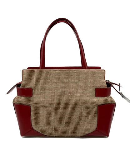 Salvatore Ferragamo Hand Bag Tote Purse Gancini Red Authentic