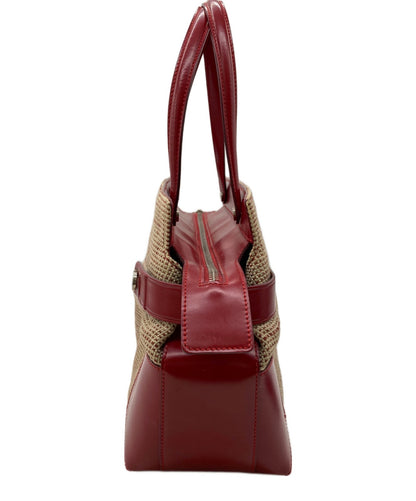 Salvatore Ferragamo Hand Bag Tote Purse Gancini Red Authentic