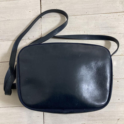 Salvatore Ferragamo Shoulder Bag Purse Leather Navy Authentic