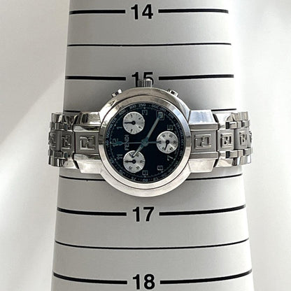 FENDI 4500L Quartz Watch Wristwatch Logo Black Silver Women's Authentic