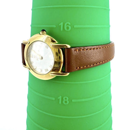 FENDI 410L Quartz Watch Wristwatch FF Logo Gold Women's Authentic