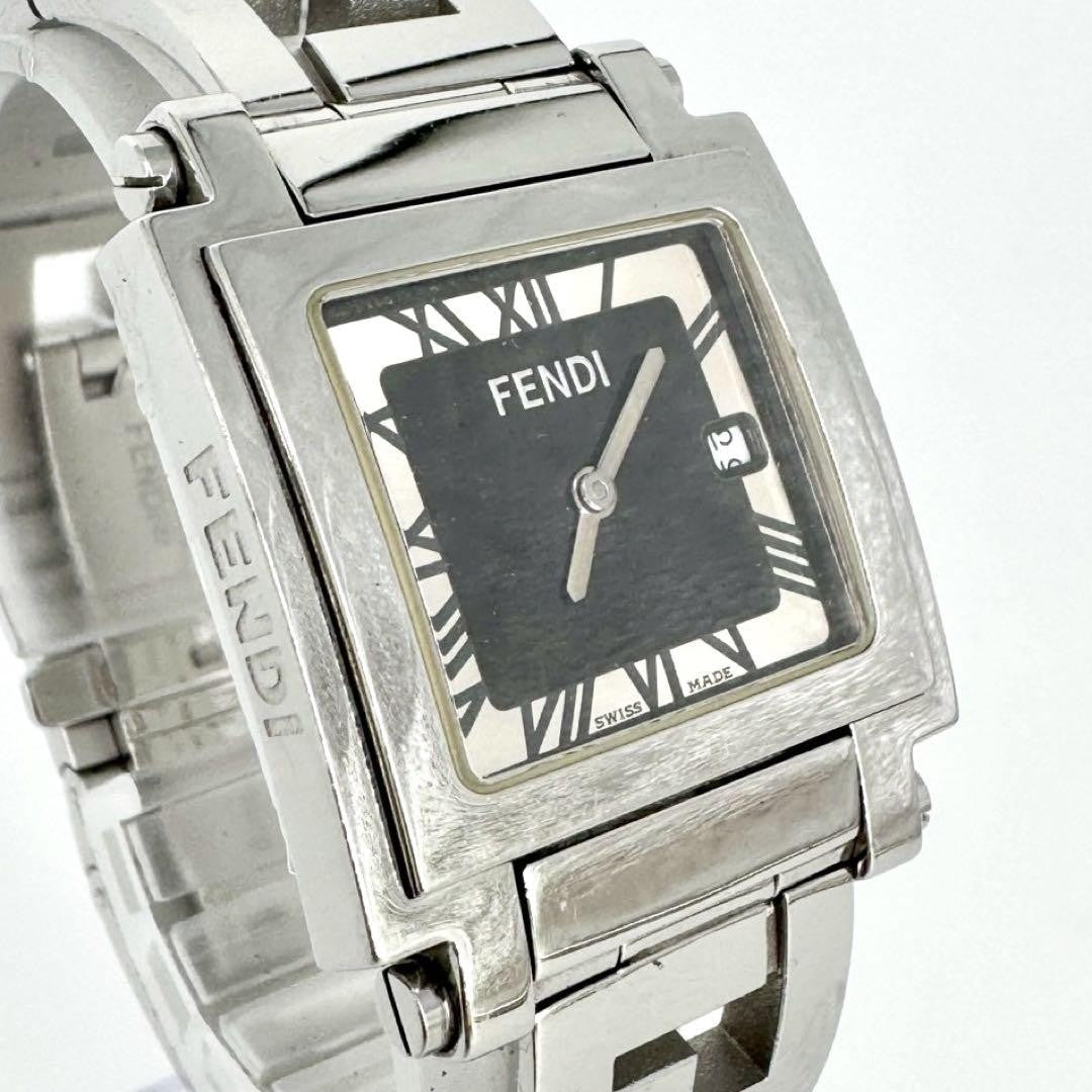 FENDI 6000G Quartz Watch Wristwatch Logo Silver Women's Authentic