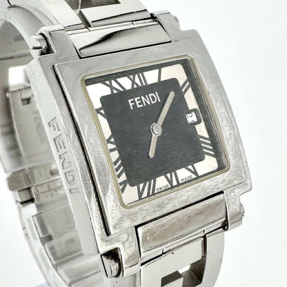 FENDI 6000G Quartz Watch Wristwatch Logo Silver Women's Authentic