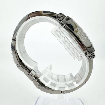 FENDI 6000G Quartz Watch Wristwatch Logo Silver Women's Authentic