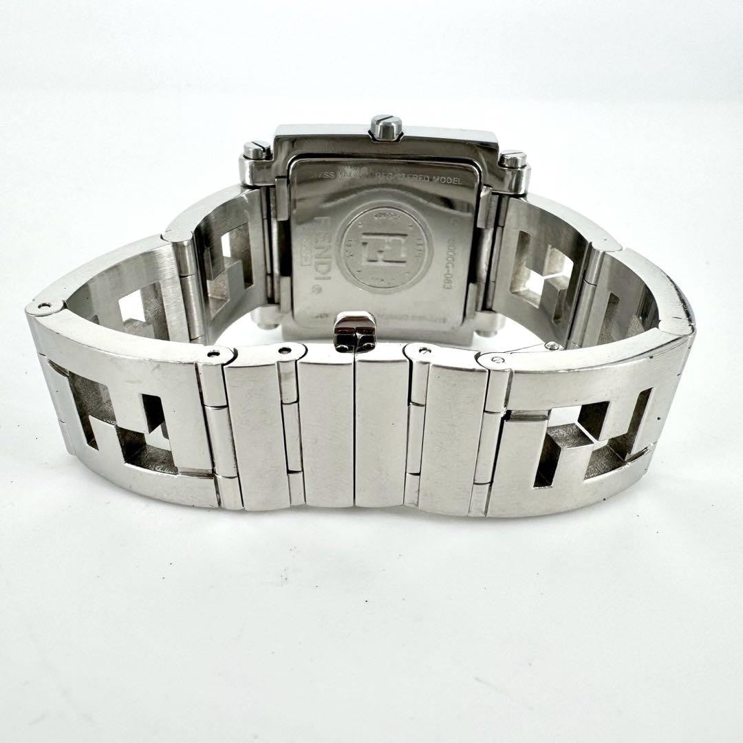 FENDI 6000G Quartz Watch Wristwatch Logo Silver Women's Authentic