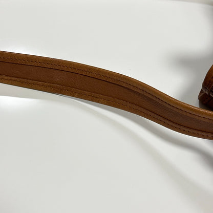 COACH Drawstring Shoulder Bag Purse Old coach Leather Brown Auth Used Women's