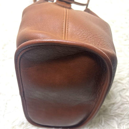 COACH Drawstring Shoulder Bag Purse Old coach Leather Brown Auth Used Women's