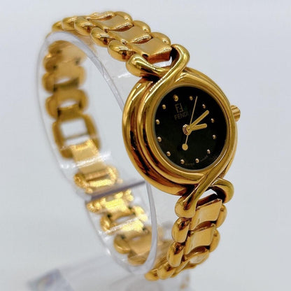 FENDI Watch Wristwatch FF Gold Women's Authentic