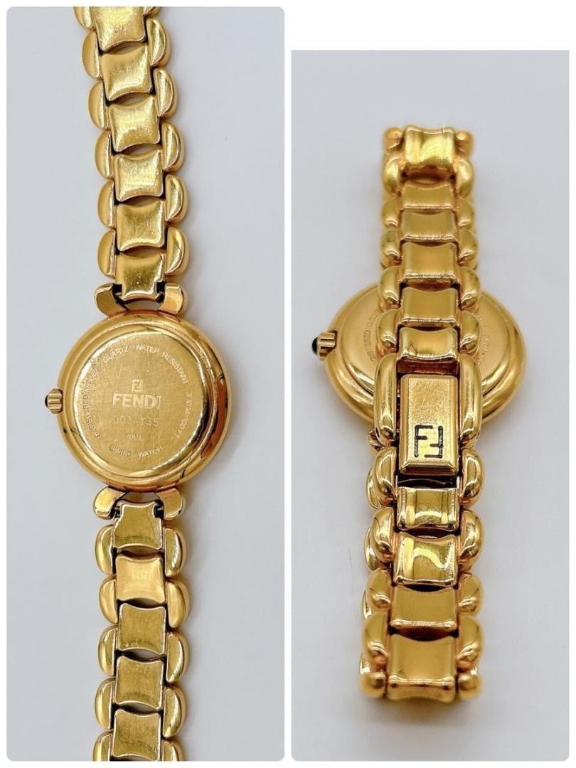 FENDI Watch Wristwatch FF Gold Women's Authentic