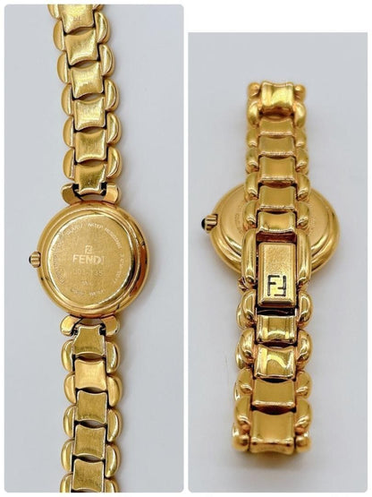 FENDI Watch Wristwatch FF Gold Women's Authentic