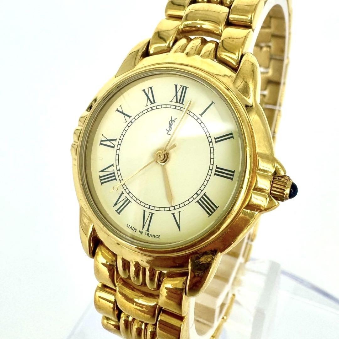 Saint Laurent Watch Wristwatch YSL Cassandra Gold Women's Authentic