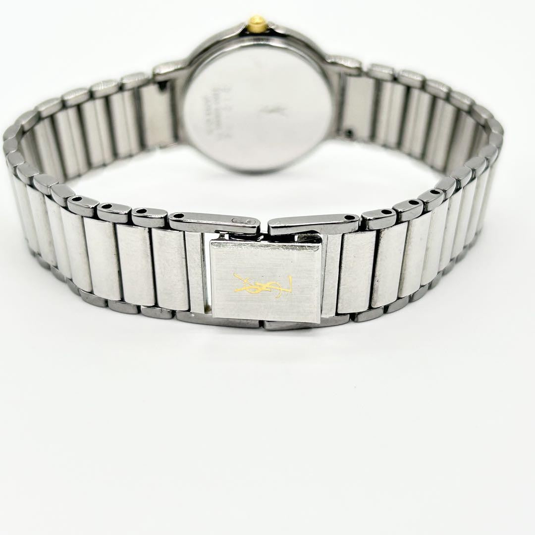 Saint Laurent Quartz Watch Wristwatch YSL Cassandra Silver Women's Auth