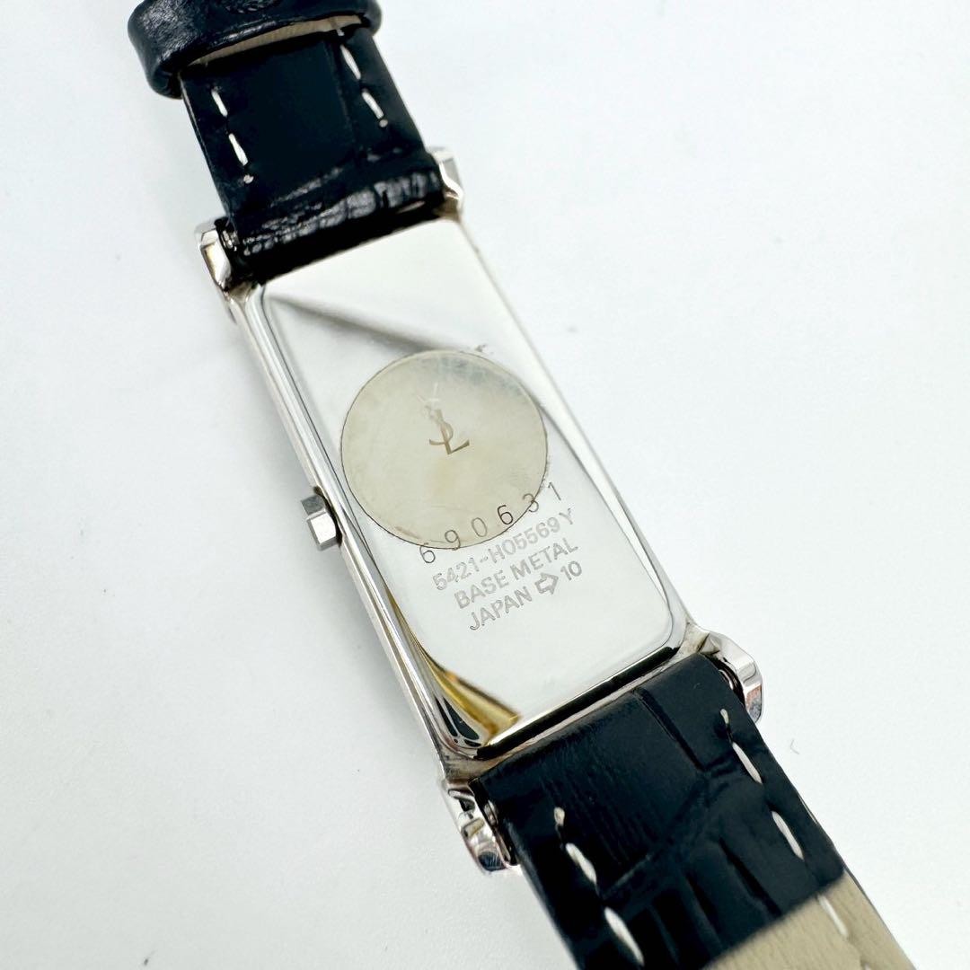 Saint Laurent Quartz Watch Wristwatch YSL Cassandra Black Women's Auth