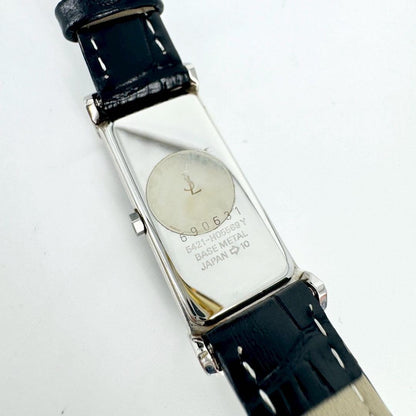 Saint Laurent Quartz Watch Wristwatch YSL Cassandra Black Women's Auth