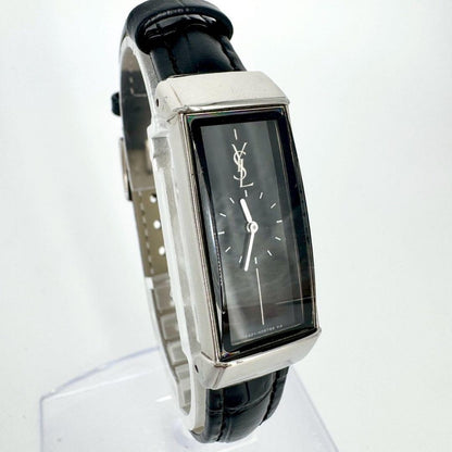 Saint Laurent Quartz Watch Wristwatch YSL Cassandra Black Women's Auth