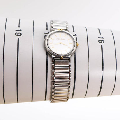 Saint Laurent Quartz Watch Wristwatch YSL Cassandra Gold Silver Women's Auth