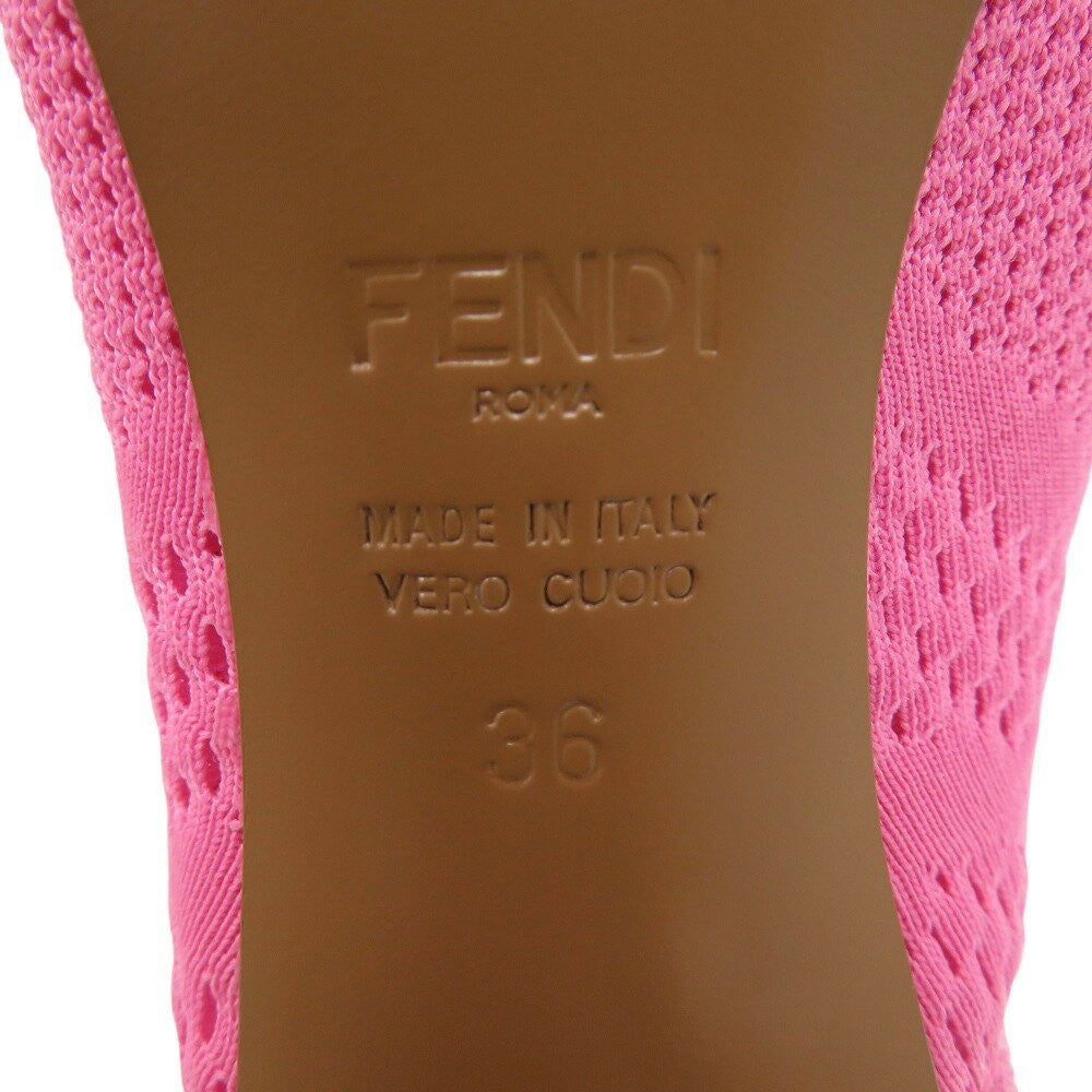 FENDI Short Boots Shoes EU 36 US 6 Knit Pink Authentic