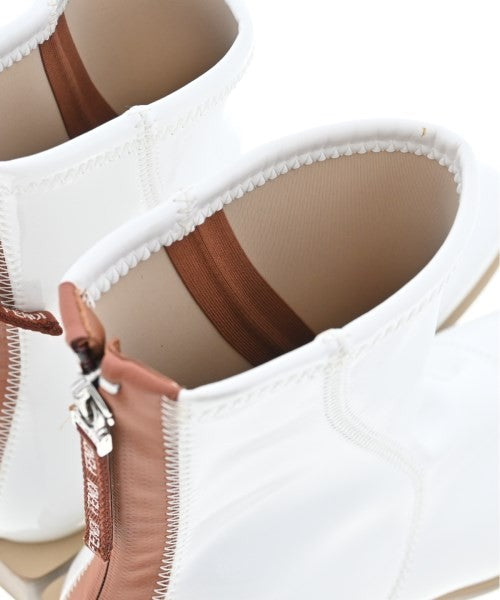 FENDI Boots Shoes EU 39 US 9 White Brown Authentic