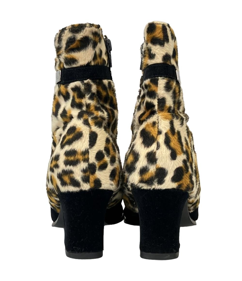 FENDI Short Boots Shoes EU 36.5 US 6.5 Leopard Brown Authentic