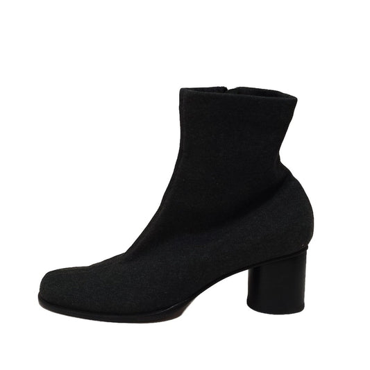 FENDI Short Boots Shoes EU 37 US 7 Cotton Dark Gray Authentic