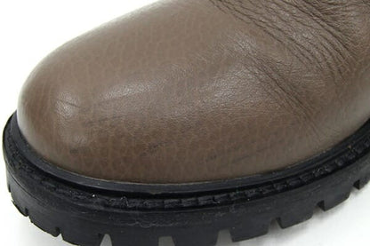 FENDI Long Boots Shoes EU 37 US 7 Leather Brown Authentic