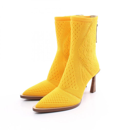 FENDI Boots Shoes EU 35 US 5 Knit Yellow Authentic