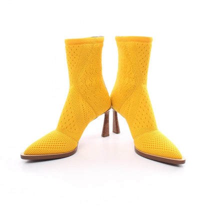 FENDI Boots Shoes EU 35 US 5 Knit Yellow Authentic