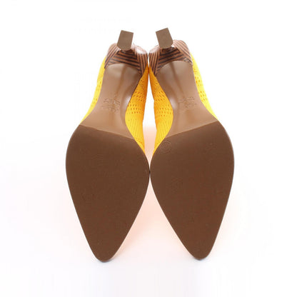 FENDI Boots Shoes EU 35 US 5 Knit Yellow Authentic
