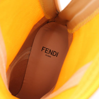 FENDI Boots Shoes EU 35 US 5 Knit Yellow Authentic